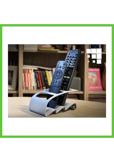 Bezos 3d Baskı Tv Kumandası Ve Masaüstü Organizer - Uzaktan Kumanda Düzenleyici Stand-beyaz Dmc