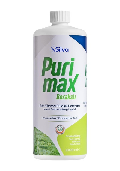 Purimax Doğal Elde Yıkama Bulaşık Deterjanı 1 Litre, Konsantre Formül, Fosfatsız, Gliserinli Cilt Dostu, Biberon Ve Oyuncak Temizliğine Uygun