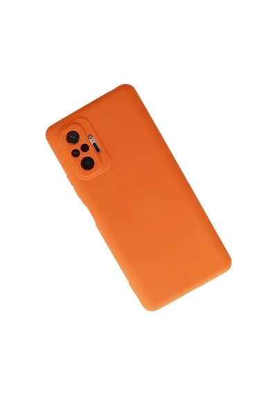 Xiaomi Redmi Note 10 Pro Uyumlu Kılıf Nano İçi Kadife Silikon - Turuncu