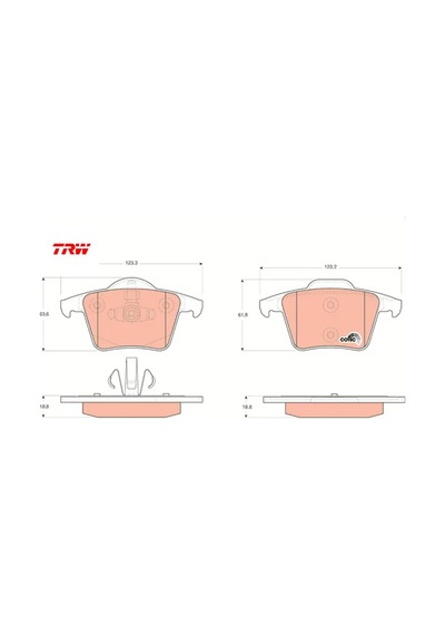 Arka Balata Volvo Xc90 2.5t 02 D5 02 T6 02 D5 V8 05 D5 09 3.2 06 D5 09 Trw 274330/ 274512/ 30793093/ 274528