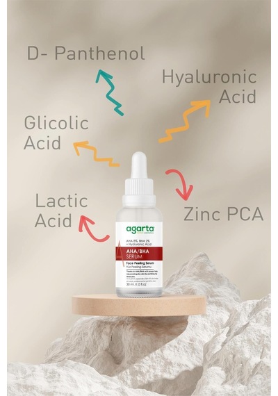 Agarta AHA & BHA Cilt Tonu Eşitleyici Kırmızı Peeling Etkili Serum 30 ML
