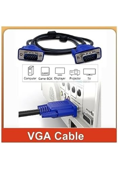 1.5m Vga To Vga Monitör Ekran Uzatma Ekleme Kablosu 15 Pin
