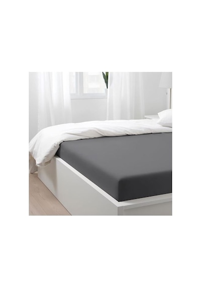 Ikea Nattjasmın 1 Tek Kişilik Çarşaf 90 X 200 Cm Koyu Gri