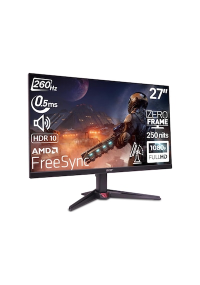 Acer Nitro Vg270w5bmiipx 27" 260hz 0.5ms Zeroframe Va Fhd Mm Amd Freesync Hdr10 Srgb Gaming Monitör