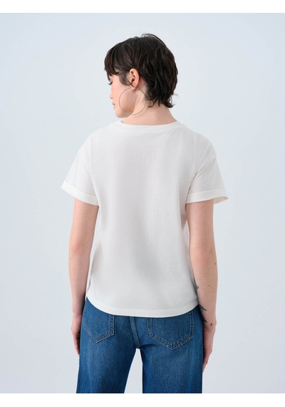Loft Kırık Beyaz Kadın T-shirt Lf2040258 Kırık Beyaz