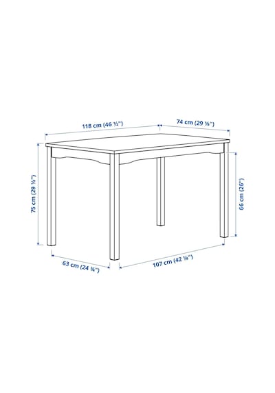 Ikea Gri Sağlam Yemek Masası - Mutfak Masası
