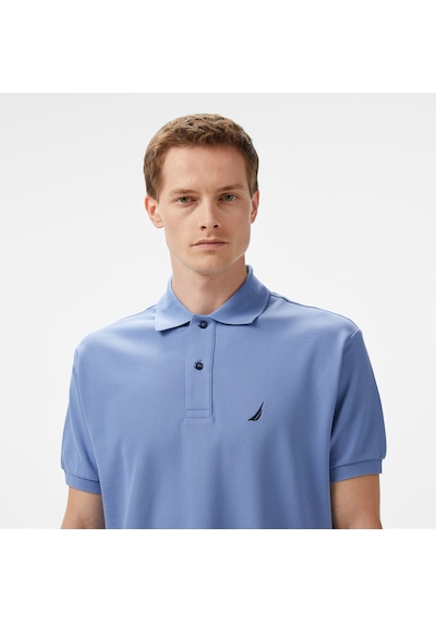 Nautica Erkek Mavi Classic Fit Polo Yaka T-shirt Düz K35000t Mavi