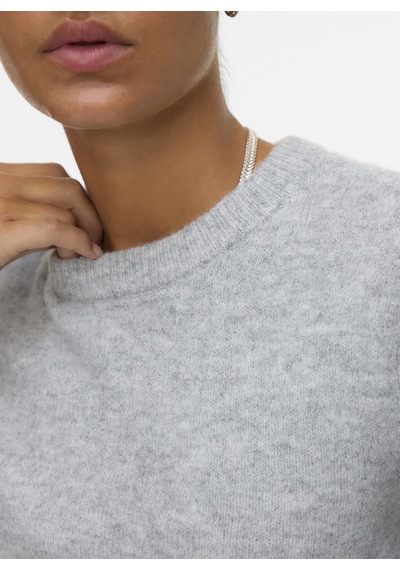 Vero Moda Gri Kadın Bisiklet Yaka Kazak 10325934-bs000086