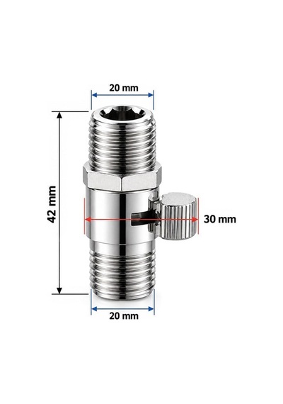 Sn-38122 Metal Çift Dış Dişli Ayarlanabilir Akış Kontrol Vanası