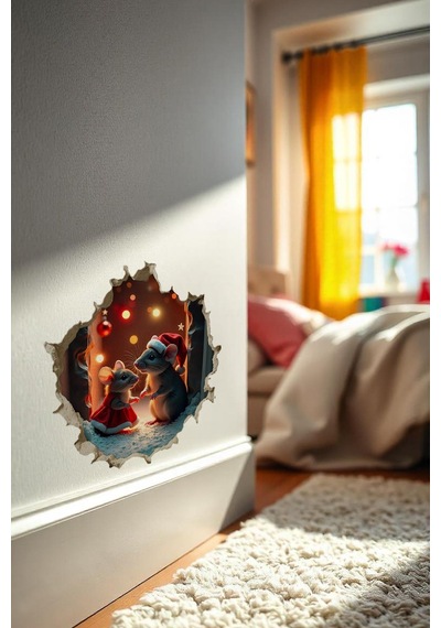 Yeni Yıl Temalı Mini Sticker Priz Sticker Yılbaşı Yeni Yıl Mini Boy Sticker Dijital Baskı
