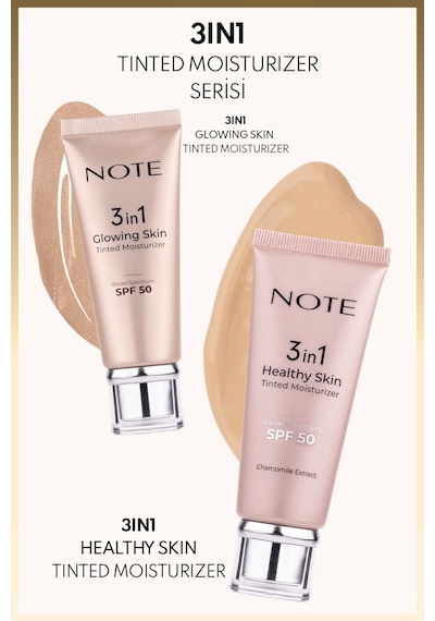 Note Cosmetique 3 in 1 Healthy Skin Tinted Moisturizer 50 SPF Ton Eşitleyici Aydınlatıcı Krem - 10 Medium