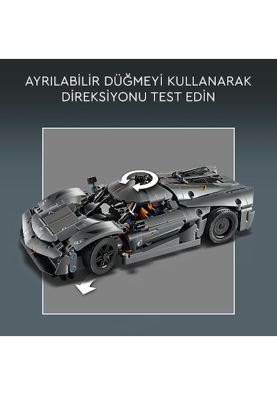 LEGO® Technic 42173 Koenigsegg Jesko Absolut Gri Hiper Araba