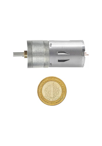 12V 620Rpm JGA25-370 Redüktörlü DC Motor Metal Dişli Yüksek Tork Kuvvet 25mm