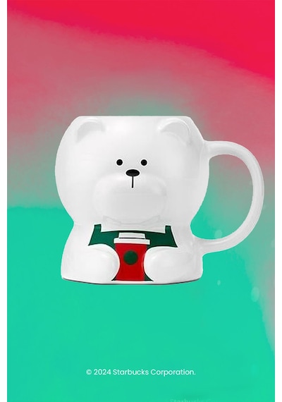 Starbucks Barista Tasarımlı Kupa Mug Yılbaşı Özel 355 Ml Beyaz