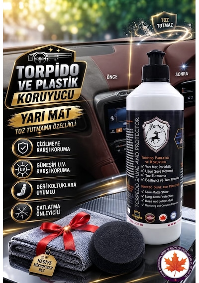 Torpido Parlatıcı Ve Koruyucu Pro 500ml + Bez Ve Sünger Hediye 1 adet