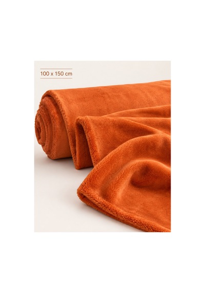 Turuncu Peluş Kumaş 100 X 150 Cm Yumuşak Dokulu Kalın Tüylü Polar Kumaş Turuncu Turuncu