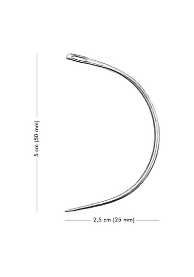 Eğri 2 Adet 1,5 Mm Saraç El Dikiş İğnesi
