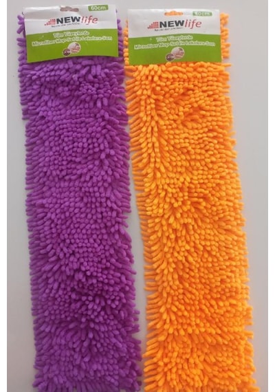 Newlife 2 Adet Nemli Ve Kuru Makarna Mop Ucu Mikrofiber Paspas Yedeği 60 Cm