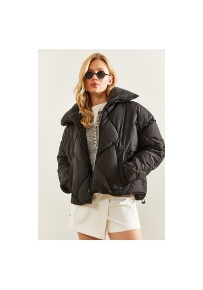 2Y Premium Kadın Oversize Şişme Mont, Rahat Ve Şık Tasarım Açık Camel