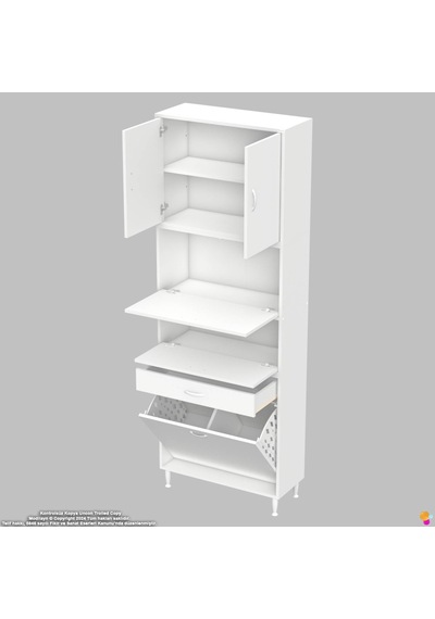 Modilayn Ece Çok Amaçlı Kiler Dolabı Kapaklı Çekmeceli Sepetli - Mutfak Ve Kahve Düzeni 70 Cm Beyaz Modilayn Ece Çok Amaçlı Kiler Dolabı Kapaklı Çekmeceli Sepetli - Mutfak Ve Kahve Düzeni 70 Cm Beyaz