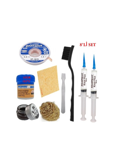 Mechanic Krem Lehim 183 C 42gr Havya Uc Temizleyici Flux Lehim Toplama Cp-3015 Lehim Emme Teli Spatula Stk01