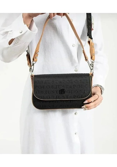 Just Polo Kadın Günlük Su Geçirmez Şık El & Omuz Çantası Shoulder Bag Siyah - Taba
