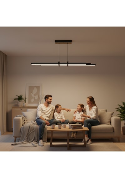 Cosmo Gold Lineer Led Sarkıt Avize Kumandalı Dim Edilebilir Aşağı Işık Sarı Işık