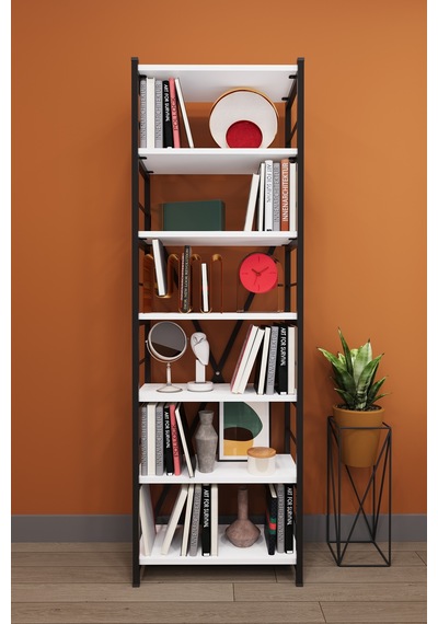 Modern 6 Raflı Metal Kitaplık Üçlü Ayrılabilir Modül Dekoratif Çok Amaçlı Kitaplık Metalk01 Karına Modern 6 Raflı Metal Kitaplık Üçlü Ayrılabilir Modül Dekoratif Çok Amaçlı Kitaplık Metalk01 Karına