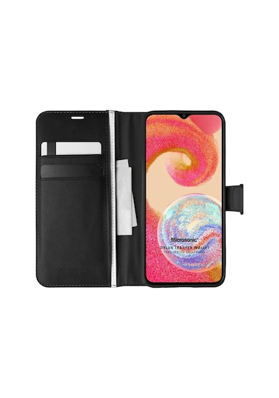 Samsung Galaxy A04e İçin Kılıf Delux Leather Wallet Siyah Galaxy A04e İle Uyumlu Kılıf - Siyah Diğer