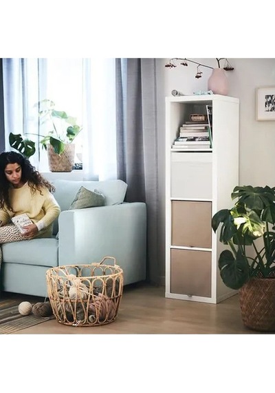 Ikea Kallax Açık Raf Ünitesi, Beyaz 42x147 Cm Beyaz