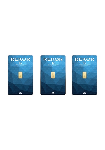 3 Adet 1 Gr 24 Ayar Altın 995 Rekor