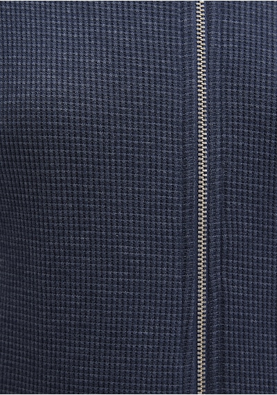 Mavi - Fermuarlı Dokulu Lacivert Sweatshirt 1613383-32184 Lacivert Mavi - Fermuarlı Dokulu Lacivert Sweatshirt 1613383-32184 Lacivert