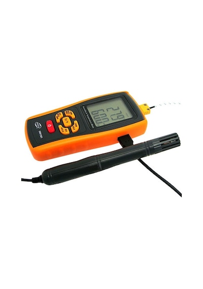 Sones Benetech Gm1361 2.5 İnç Ekranlı Dijital Sıcaklık Ve Nem Ölçer Higrometre / Termometre Sarı