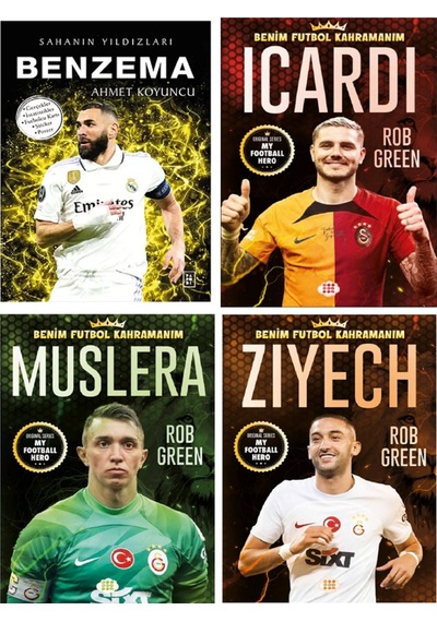 Benim Futbol Kahramanım İcardi - Muslera - Ziyech - Benzema Poster Sticker Futbolcu Kartı Hediyeli