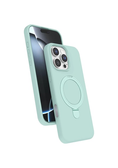 Newface Apple İphone 16 Pro Max Regal Magsafe Standlı Kapak - Su Yeşili