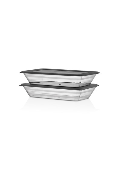 2'li Slim Prizma Saklama Kabı Erzak Kabı Bakliyat Saklama Kabı 2lt Dolapiçi Organizer Çok Renkli