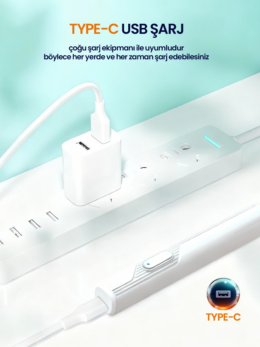 Wifi Kameralı Şarjlı Akıllı Kulak Temizleyici Görüntülü Kulak Temizleme Cihazı Silikon Başlıklı
