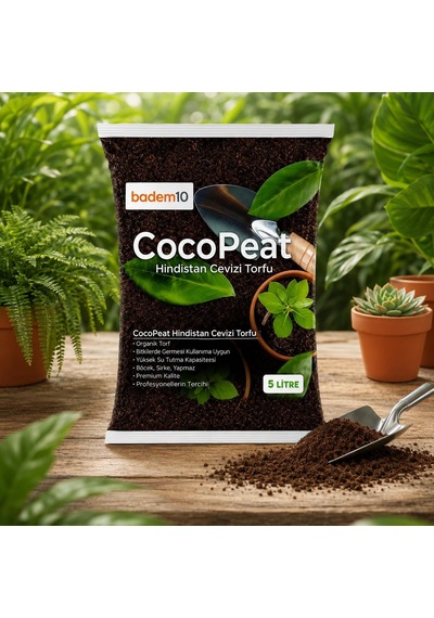 5 Litre Hindistan Cevizi Kabuğu Torfu Cocopeat Sülük Salyangoz Sürüngen Amfibi Kemirgen Yatağı