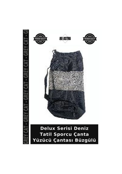 Grey Cat Delux Serisi Deniz Tatil Sporcu Çanta Yüzücü Çantası Büzgülü Diğer