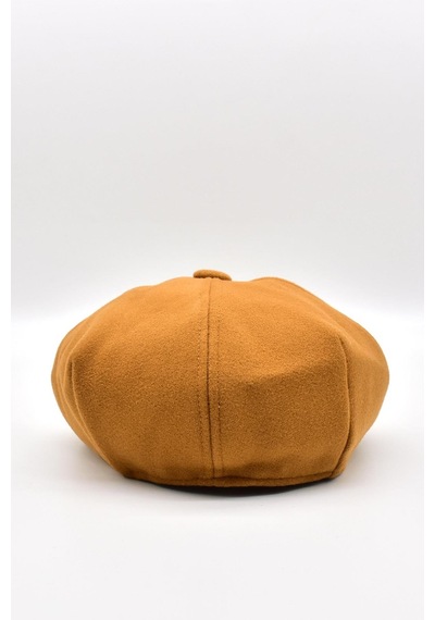 Külah Erkek Dökümlü Kışlık Newsie Kasket Premium Irish Flat Cap Şapka - Hardal
