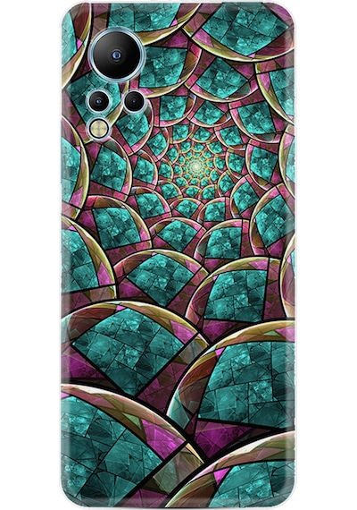 Infinix Note 12 Kılıf Resimli Desenli Silikon Platinium Series Circles 1828