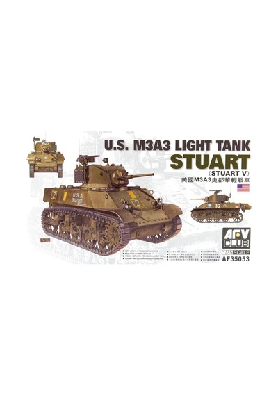 Afv Club Af35053 1/35 Ölçek, M3a3 Light Tank, Plastik Model Kiti-50057