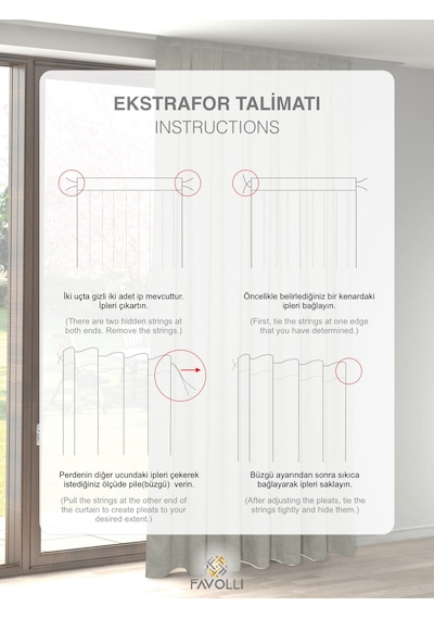 Br Favolli Kadife Dokulu Keten Rengi Ada Fon Perde Ekstrafor Büzgülü Dream Series Keten