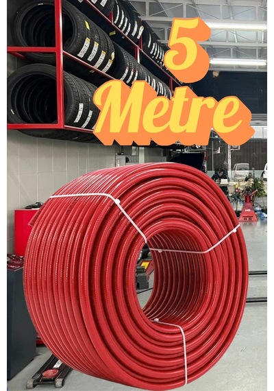 5 Metre Kompresör Hava Hortumu 8 Mm Termo Hortum Kırmızı Thermo Hortum Basınca Dayanıklı Hortum