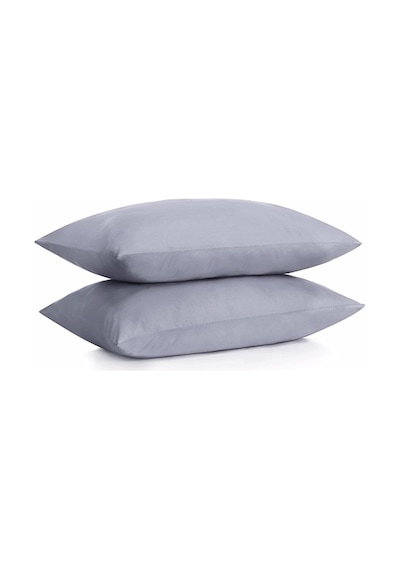 Lionas %100 Pamuklu Ranforce Yastık Kılıfı - Gri - 2'li Set 50x70 - Gri