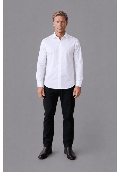 Bisse Mavi Regular Fit Polyester Klasik Gömlek Gm23k232068 D35