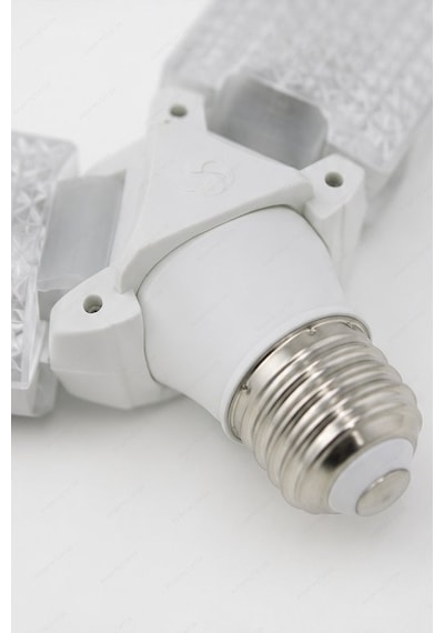 3 Kanatlı Katlanır Led Ampul Kristal Desenli Dekoratif Pervane Formlu E27