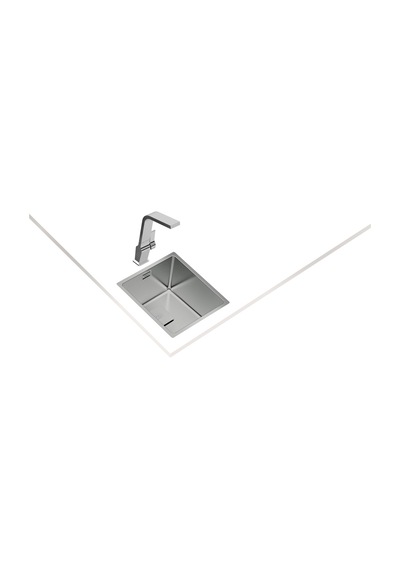 Teka Fle x linea Rs15 2B 34.40 Tek Hazneli Tezgahüstü/Tezgahasıfır (Flush) Tezgahaltı Paslanmaz Çelik Eviye - 115000015
