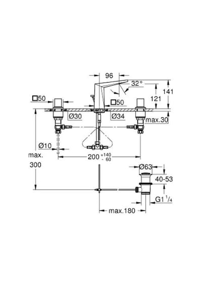 Grohe Allure Brilliant 3 Delikli Lavabo Bataryası 1/2" M-Boyut - 20626000 Gümüş