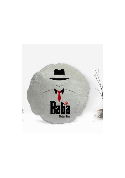 Kişiye Özel Isimli Baba Godfather Tasarımlı Yuvarlak Dekoratif Kı (505937013)